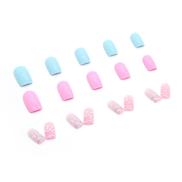 12 Sizes-24 Pcs Press On Nails W172