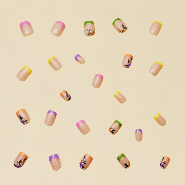 12 Sizes-24 Pcs Press On Nails Y120