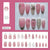 12 Sizes-24 Pcs Press On Nails W2010