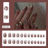 12 Sizes-24 Pcs Press On Nails W1981