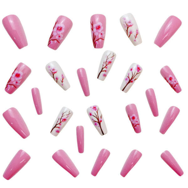 12 Sizes-24 Pcs Press On Nails Y499