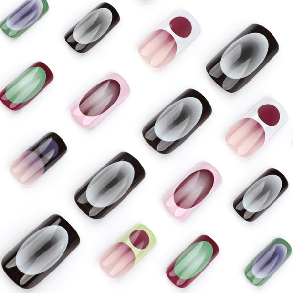 12 Sizes-24 Pcs Press On Nails JP3478