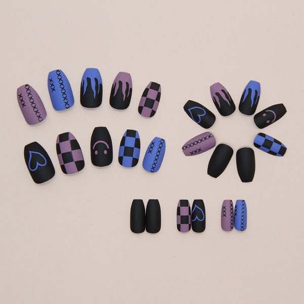 12 Sizes-24 Pcs Press On Nails W1840