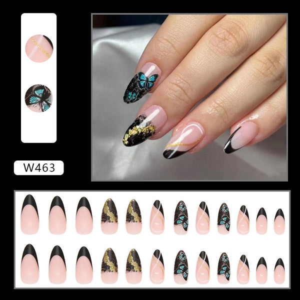 12 Sizes-24 Pcs Press On Nails W463