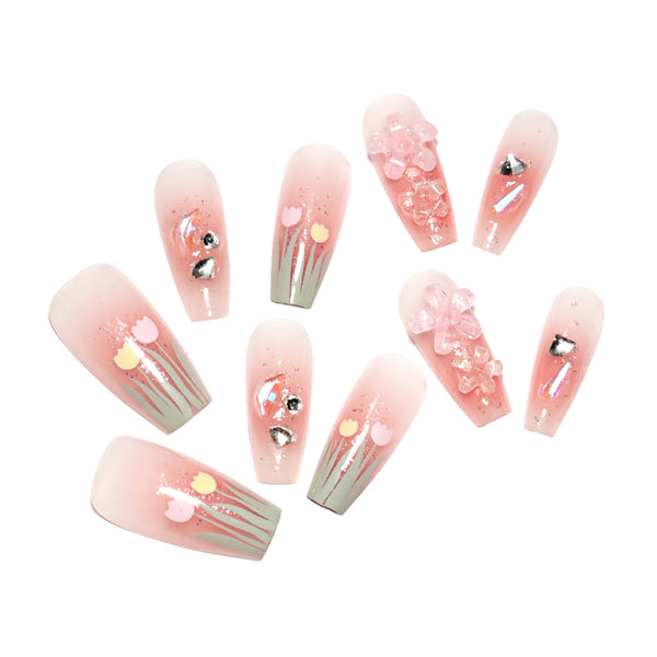 12 Sizes-24 Pcs Press On Nails nail-accessory