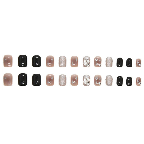 12 Sizes-24 Pcs Press On Nails Z599
