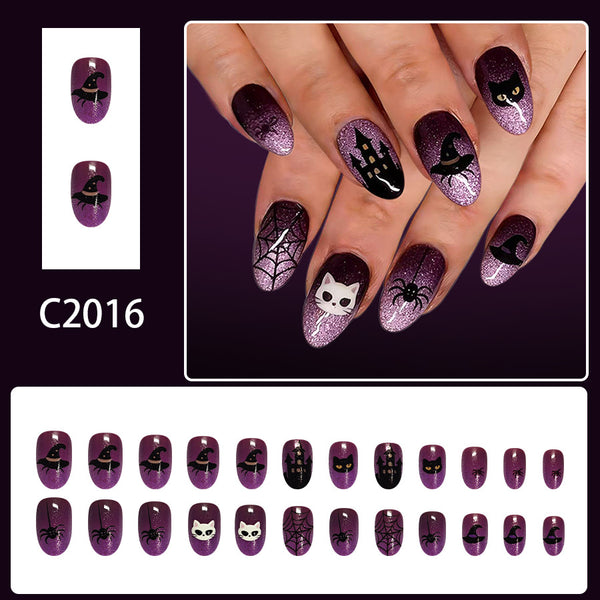 12 Sizes-24 Pcs Press On Nails C2016