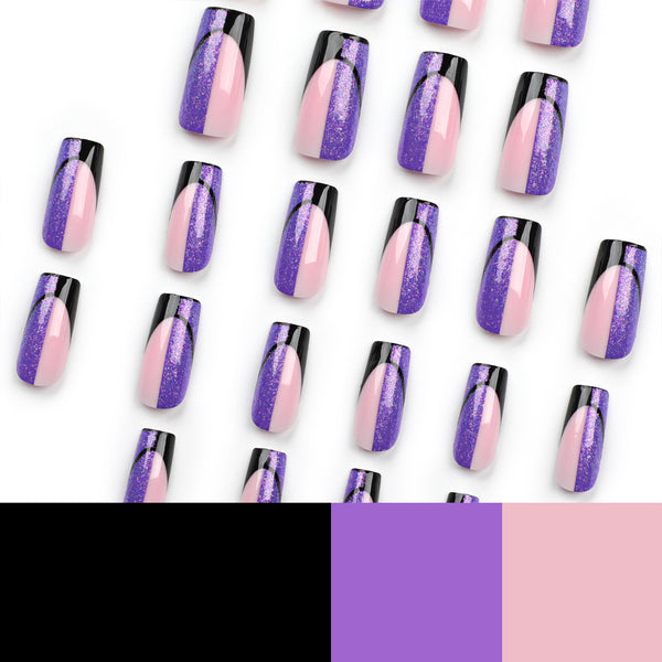 12 Sizes-24 Pcs Press On Nails JP3061