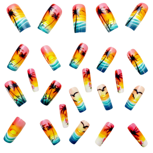 12 Sizes-24 Pcs Press On Nails Y560