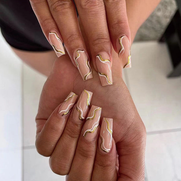 12 Sizes-24 Pcs Press On Nails JP1947