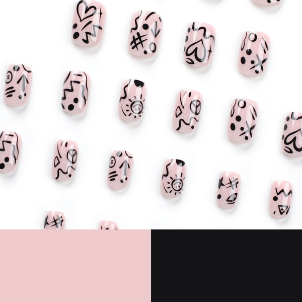 12 Sizes-24 Pcs Press On Nails JP2871