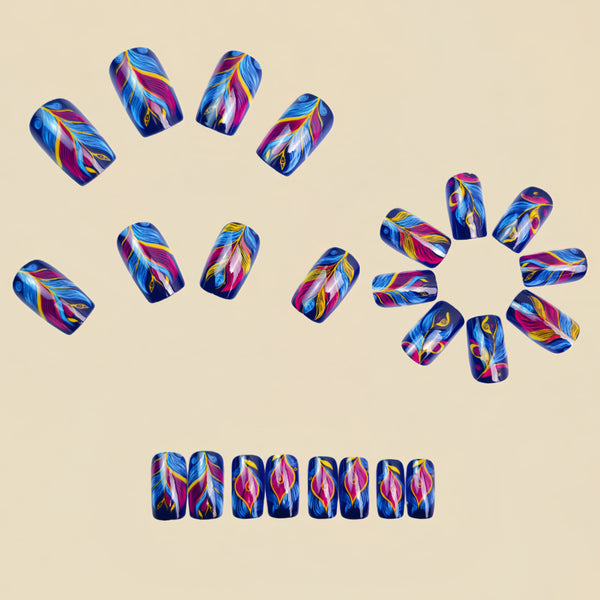 12 Sizes-24 Pcs Press On Nails Y1645