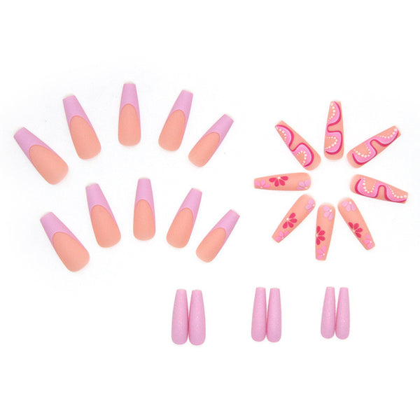 12 Sizes-24 Pcs Press On Nails W185