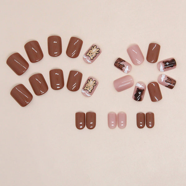 12 Sizes-24 Pcs Press On Nails W1466
