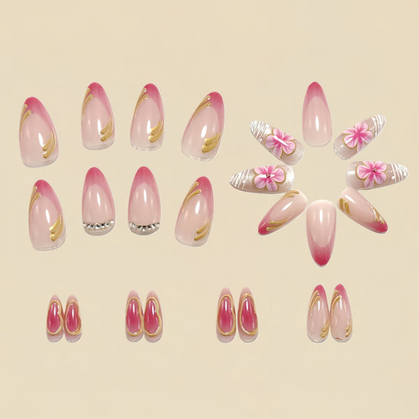 12 Sizes-24 Pcs Press On Nails Y1824