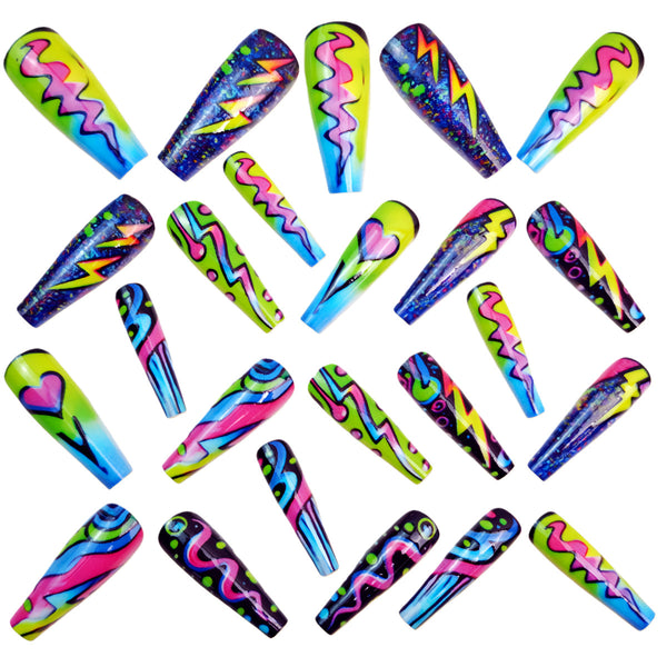 12 Sizes-24 Pcs Press On Nails Y1479