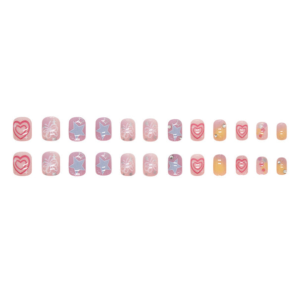12 Sizes-24 Pcs Press On Nails Z806