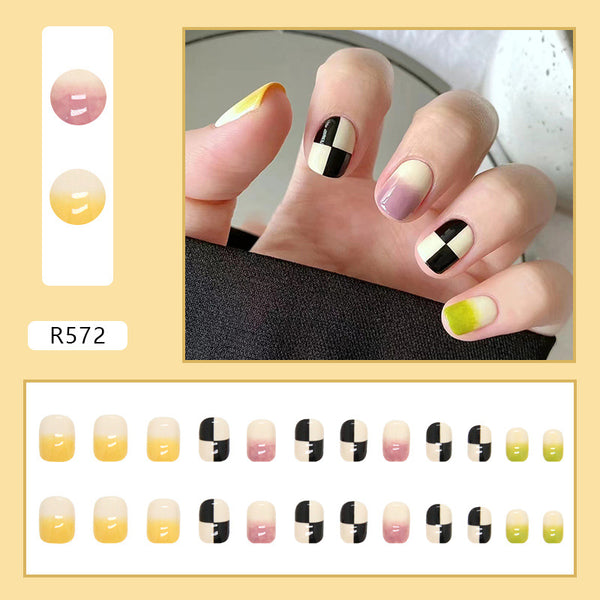 12 Sizes-24 Pcs Press On Nails R563