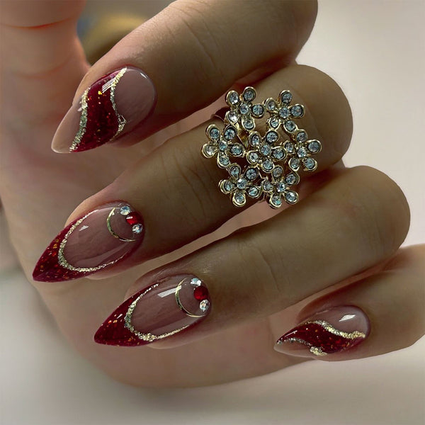 12 Sizes-24 Pcs Press On Nails JP3552