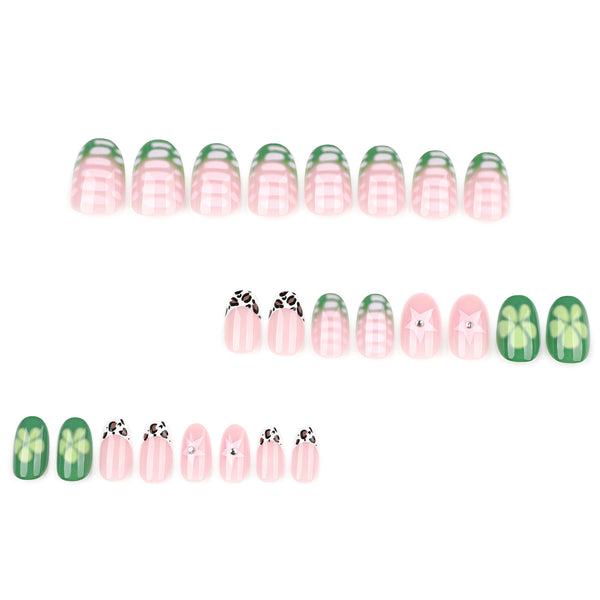 12 Sizes-24 Pcs Press On Nails JP3837