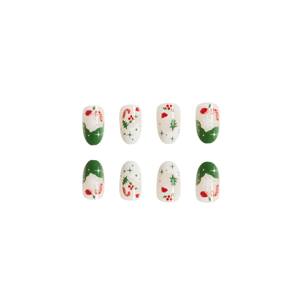 12 Sizes-24 Pcs Press On Nails C112