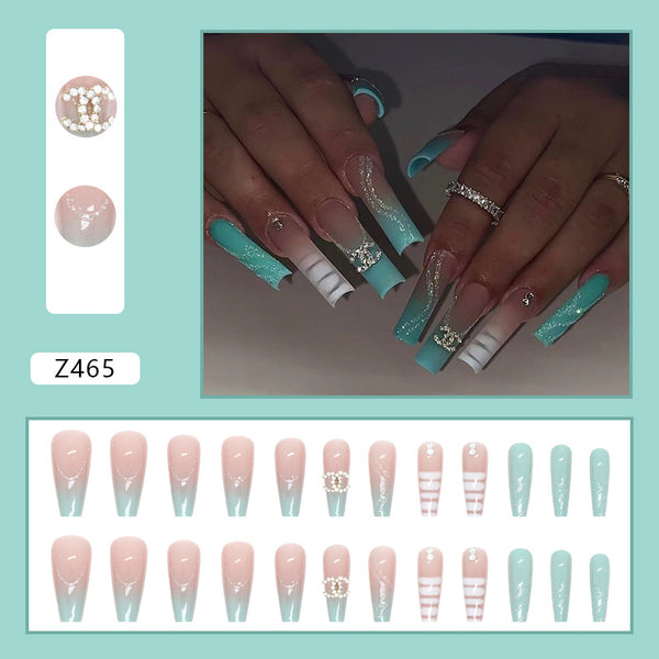 12 Sizes-24 Pcs Press On Nails Z465