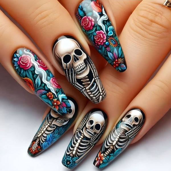12 Sizes-24 Pcs Press On Nails Y969