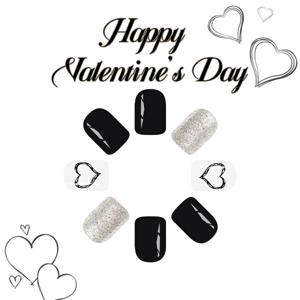 12 Sizes-24 Pcs Press On Nails C1453