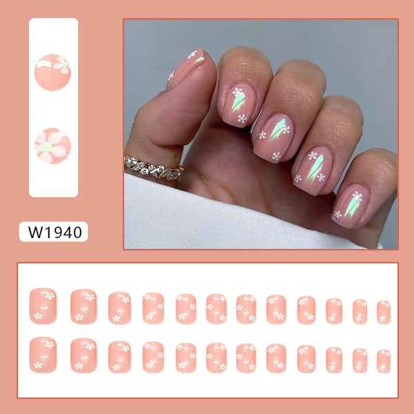 12 Sizes-24 Pcs Press On Nails W1940