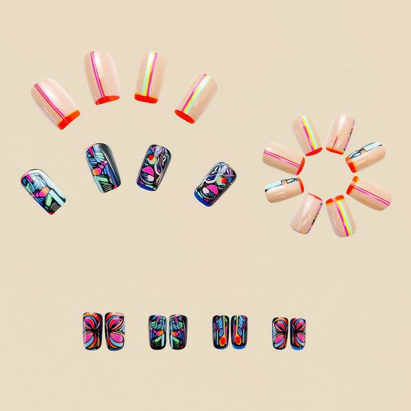 12 Sizes-24 Pcs Press On Nails Y572