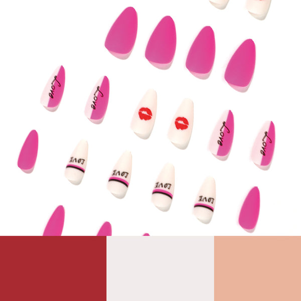 12 Sizes-24 Pcs Press On Nails JP1923