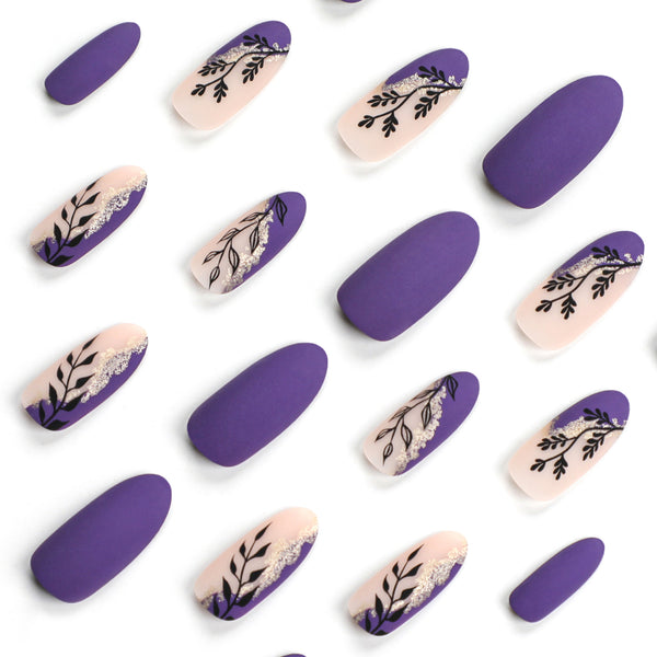 12 Sizes-24 Pcs Press On Nails JP2893