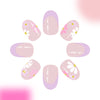 12 Sizes-24 Pcs Press On Nails C461