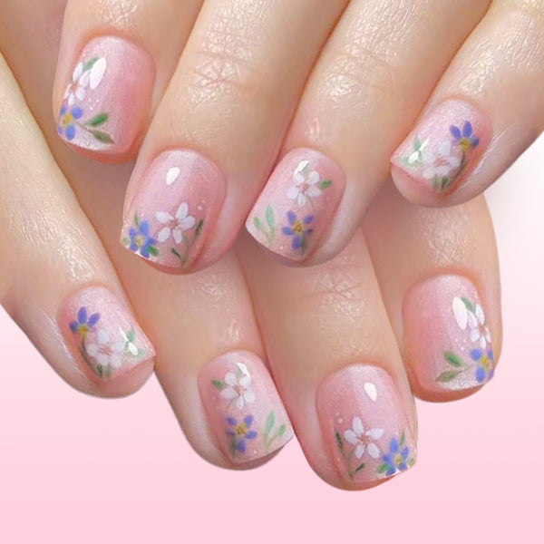 12 Sizes-24 Pcs Press On Nails C1623