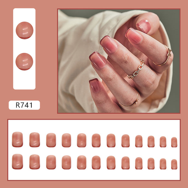 12 Sizes-24 Pcs Press On Nails R721