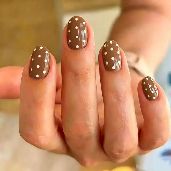 12 Sizes-24 Pcs Press On Nails C1936