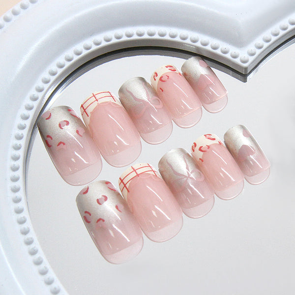 12 Sizes-24 Pcs Press On Nails R922