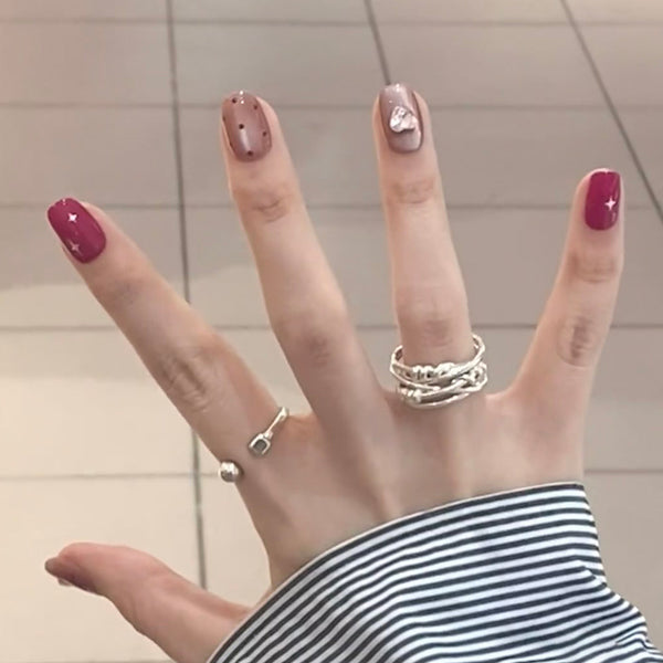 12 Sizes-24 Pcs Press On Nails nail-accessory