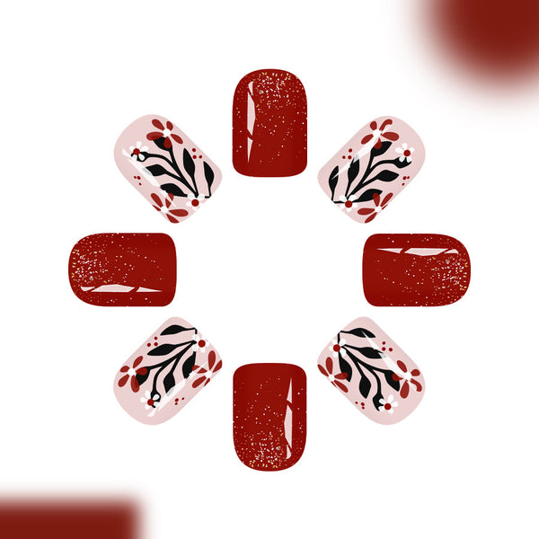 12 Sizes-24 Pcs Press On Nails C1098