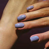 Blue Glossy Medium Square Press on Nails