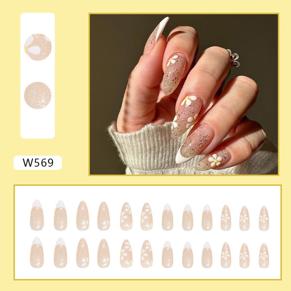 12 Sizes-24 Pcs Press On Nails W569