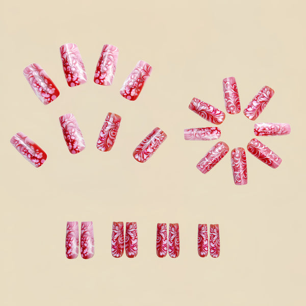 12 Sizes-24 Pcs Press On Nails Y650