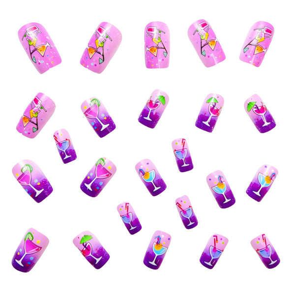 12 Sizes-24 Pcs Press On Nails Y562