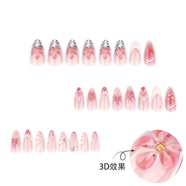 12 Sizes-24 Pcs Press On Nails JP4076