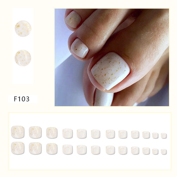 12 Sizes-24 Pcs Press On Nails F103