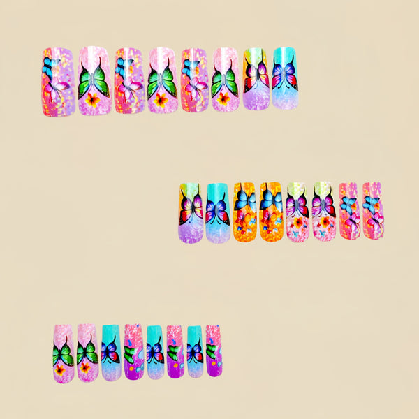 12 Sizes-24 Pcs Press On Nails Y649