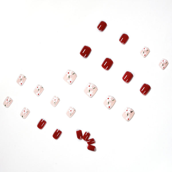 12 Sizes-24 Pcs Press On Nails JP1106