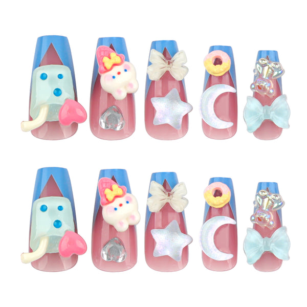 12 Sizes-24 Pcs Press On Nails JP2801