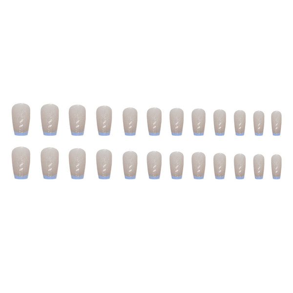 12 Sizes-24 Pcs Press On Nails W1339