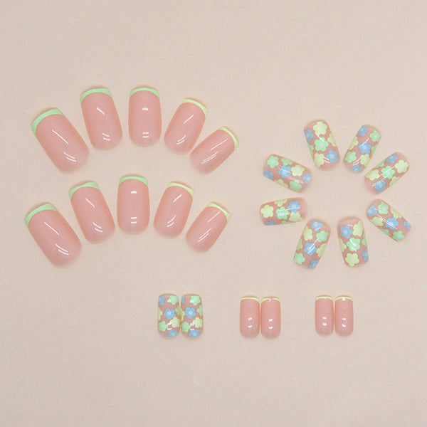 12 Sizes-24 Pcs Press On Nails W1127